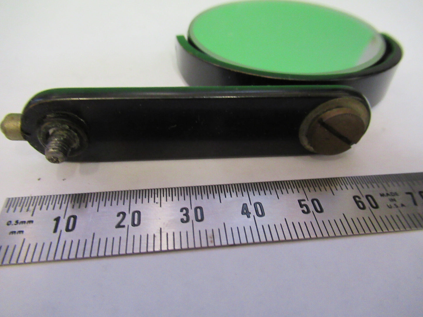 ANTIQUE BAUSCH LOMB MIRROR ASSEMBLY MICROSCOPE PART OPTICS AS PICTURED S1-B-09