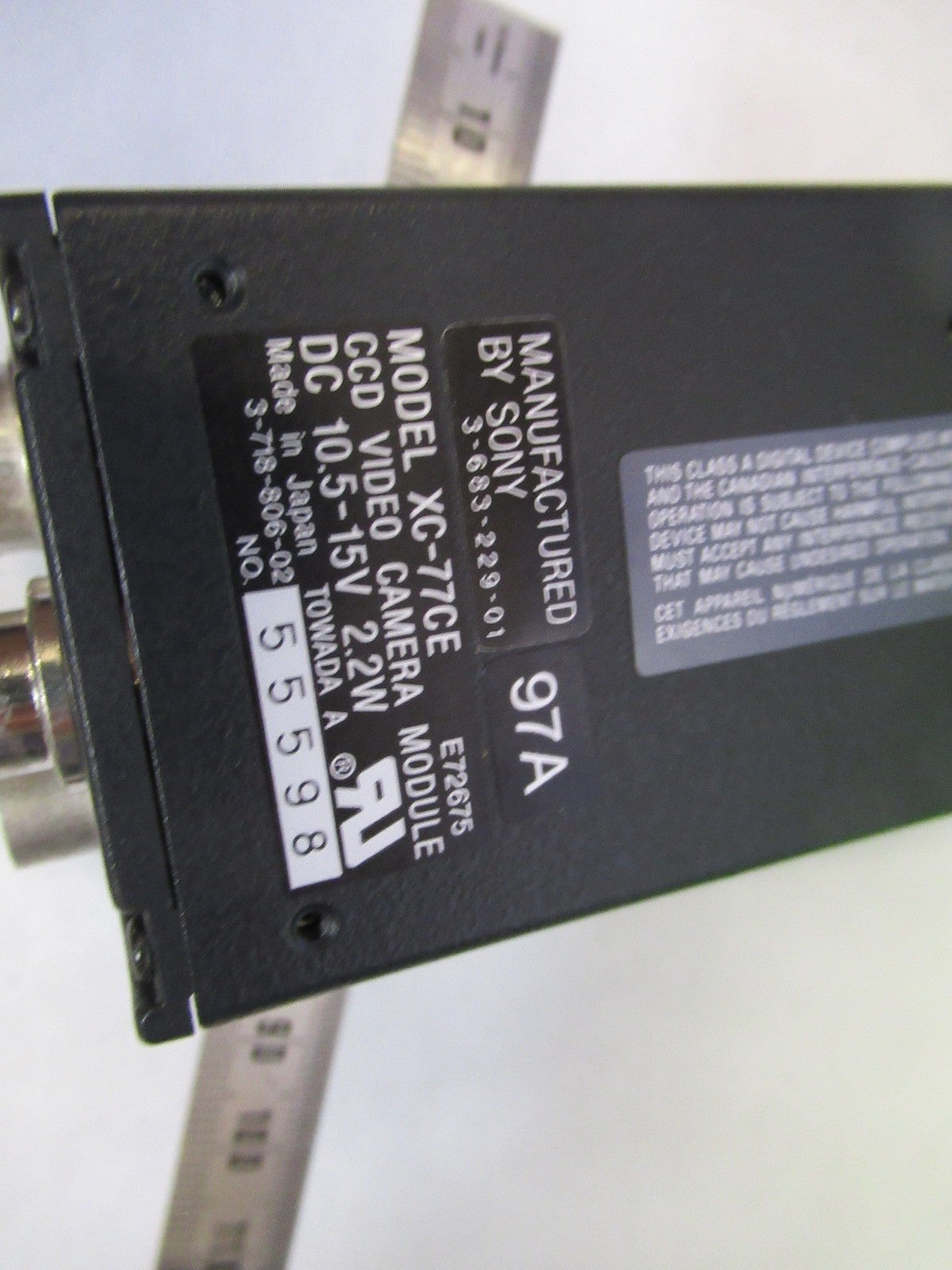 SONY JAPAN CAMERA XC-77CE OPTICS MICROSCOPE PART AS PICTURED U8-B-06