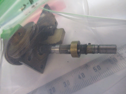 ANTIQUE BRASS MICRO STAGE KNOBS BAUSCH LOMB MICROSCOPE PART AS PICTURED X3-B-09