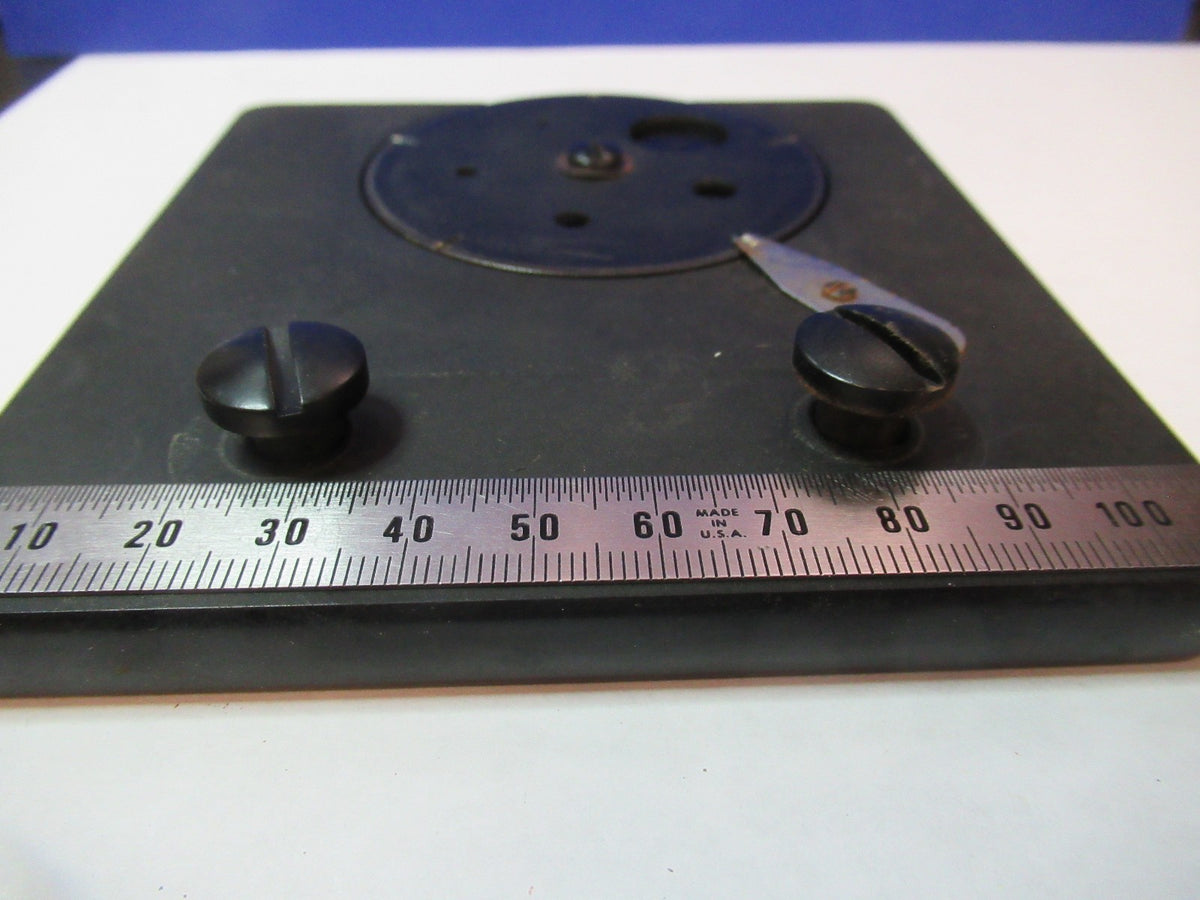 Antique Spencer Lens Co. Stage Table + Rotary Condens Microscope Part