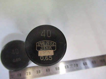 CARL ZEISS GERMANY EMPTY BRASS OBJECTIVE 40 CANISTER MICROSCOPE PART  B7-B-20