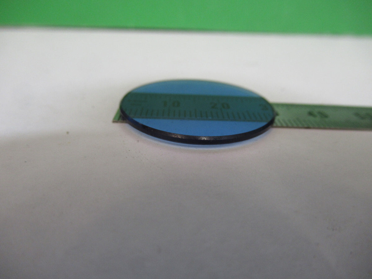 Glass Blue Filter for Antique Emil Busch A.g. Microscope Part