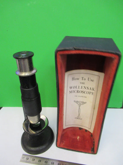 Antique Rare Wollensak Collectable Mini Microscope Optical