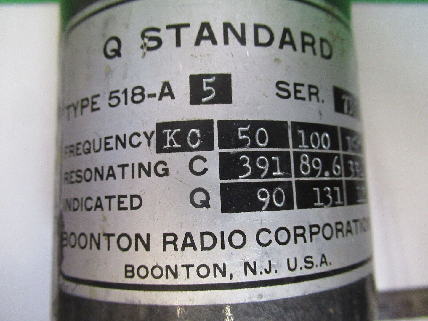 BOONTON RADIO Q FACTOR STANDARD CALIBRATION INDUCTANCE AS PICTURED &z1-a-210