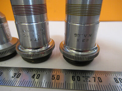 Lot 3 Ea Spencer Lens Co. American Optical Co. Objectives Lenses Microscope Part