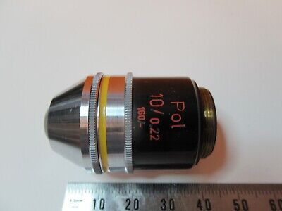 CARL ZEISS POL 10X /160 OBJECTIVE MICROSCOPE PART OPTICS AS PICTURED &14-B-76