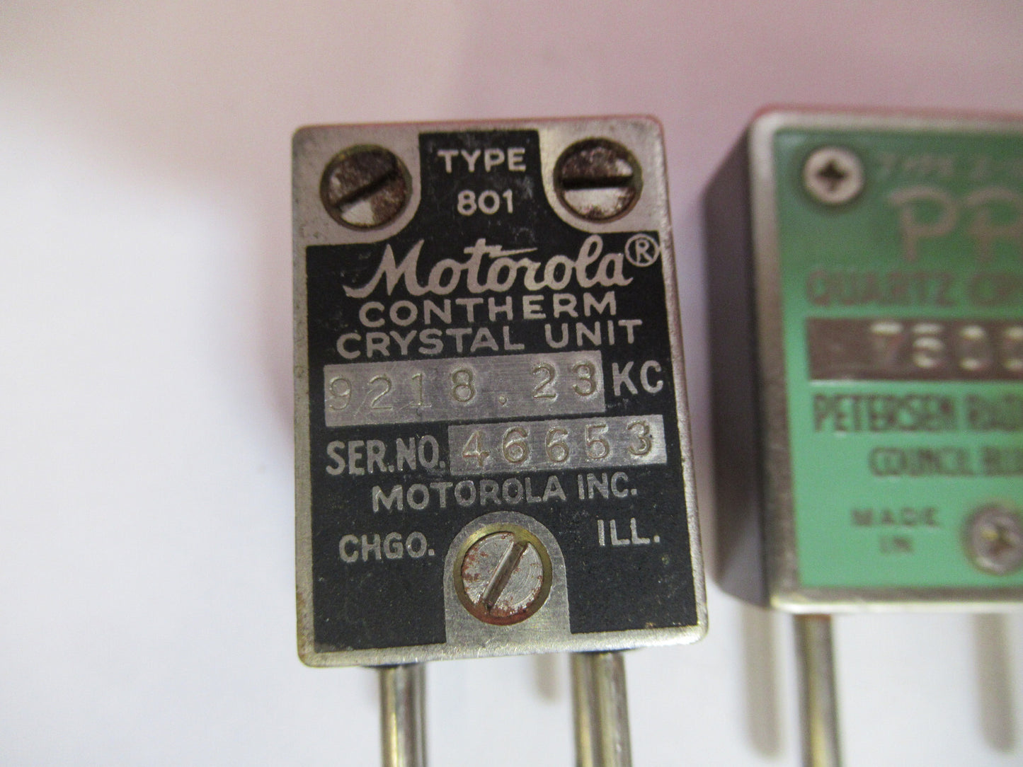 Antique Quartz Crystal Lot Motorola Frequency Control Radio