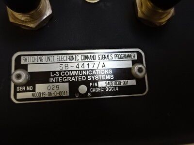 L-3 COMMUNICATIONS SWITCHING ELECTRONIC COMMAND SB-4417/A RF AIRCRAFT PART #TE-4