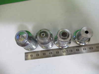 LOT 4 EA 4X 10X 40X 100X UNITRON OBJECTIVE MICROSCOPE PART AS PICTURED &R7-B-15