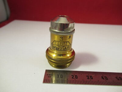 Antique Ernst Leitz Germany Objective 10X Optics Microscope Part AS Pic