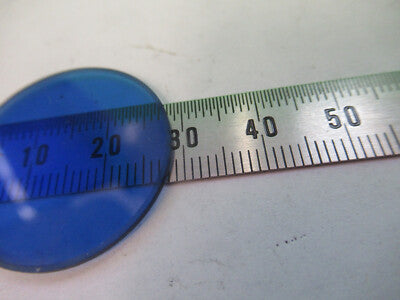 GLASS BLUE FILTER for ANTIQUE ERNST LEITZ MICROSCOPE PART AS PICTURED &Q9-A-29