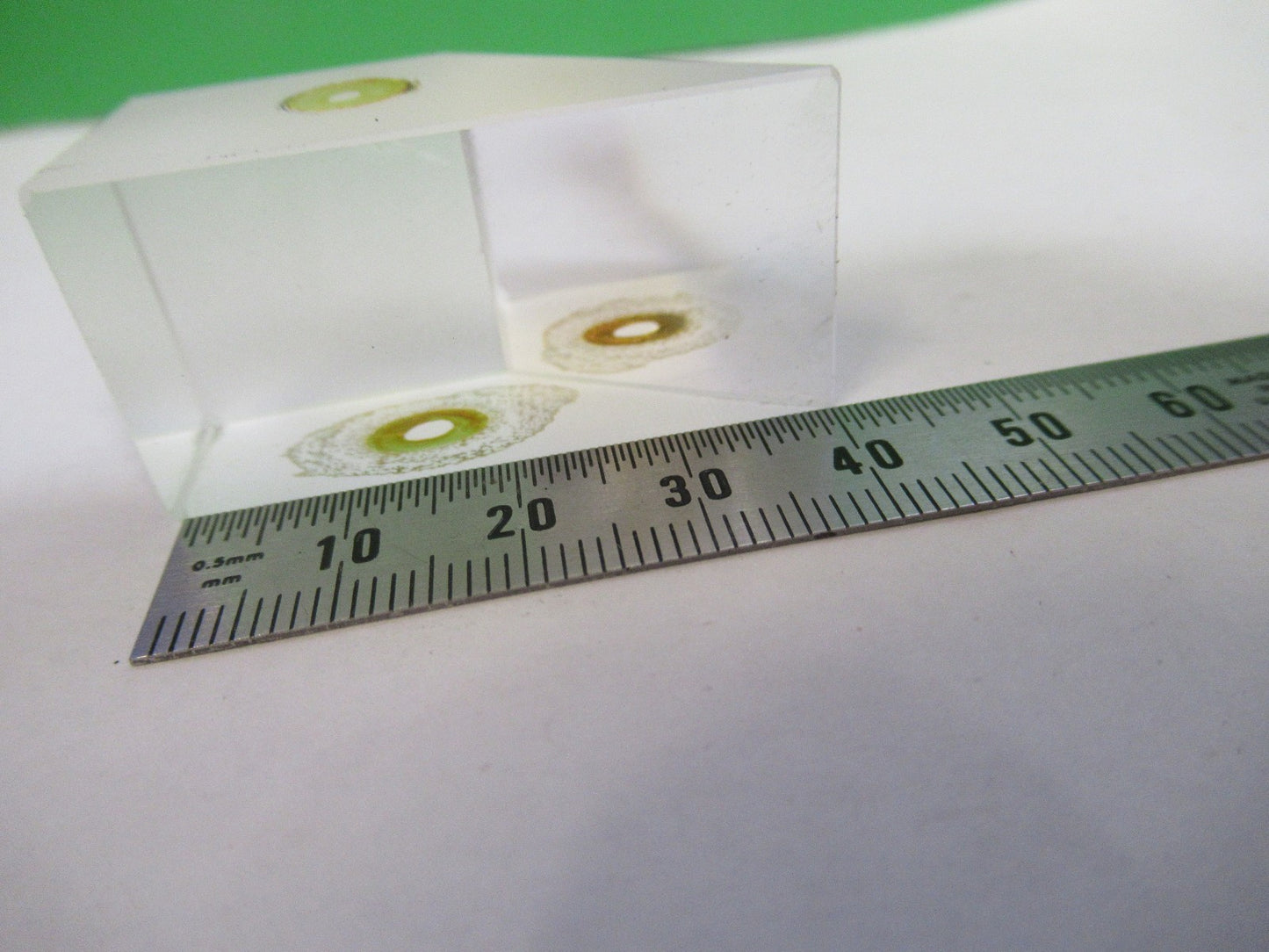 ANTIQUE BAUSCH LOMB GLASS PRISM OPTICS MICROSCOPE PART AS PICTURED  V3-A-56