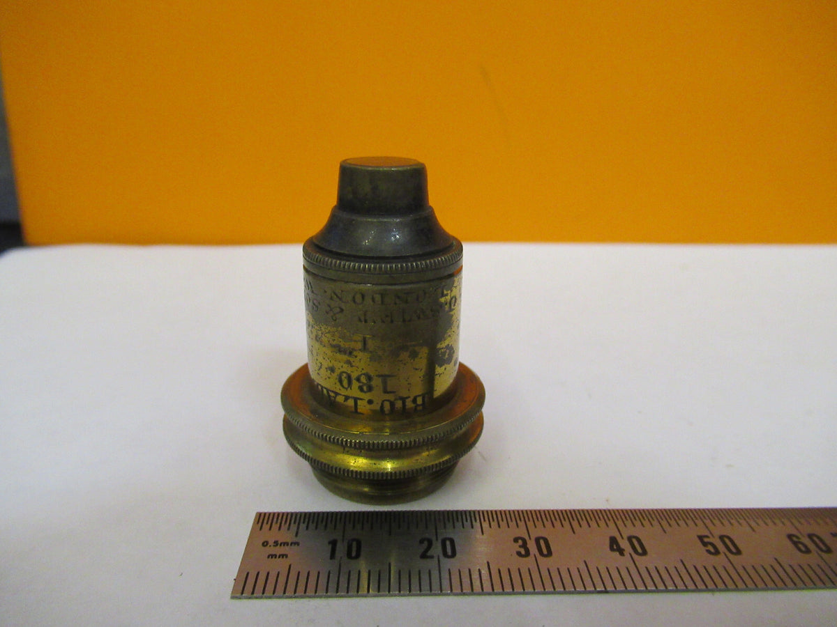 ANTIQUE SWIFT LONDON LENS BRASS OBJECTIVE MICROSCOPE AS PICTURED 47-FD-05