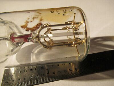 ANTIQUE QUARTZ RADIO CRYSTAL RUSSIAN GLASS HOLDER FREQUENCY CONTROL #F4-A-82