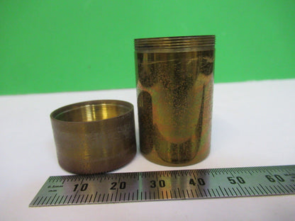 ANTIQUE BRASS EMPTY OBJECTIVE CAN BETZ MICROSCOPE PART AS PICTURED &R6-A-03