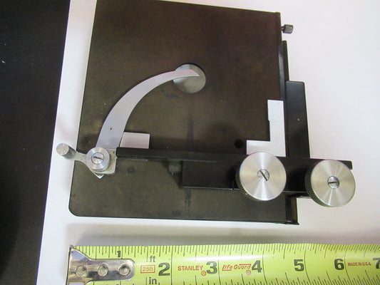 antique Bausch & Lomb Xy Stage Table clips Microscope Part