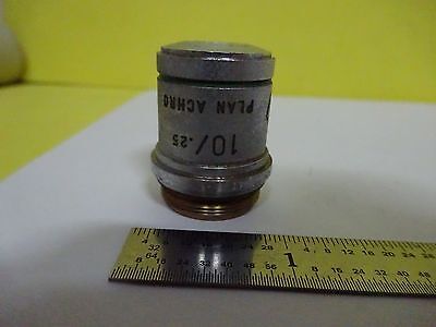 MIKROSKOPTEIL OBJEKTIV AO AMERICAN 10X PLAN ACHRO OPTICS AS IS BIN#X1-59