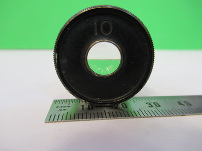 ANTIQUE BAUSCH LOMB  10X EYEPIECE LENS MICROSCOPE PART AS PICTURED S1-B-22