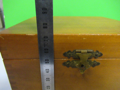 CARL ZEISS EMPTY WOOD ACCESSORIES ANTIQUE MICROSCOPE PART AS PICTURED S7-A-99
