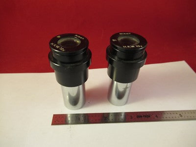 Nikon Japan Pair Eyepiece Hkw 10X Bi Optics Microscope Part