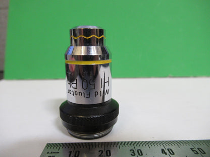 WILD HEERBRUGG SWISS FLUOTAR OBJECTIVE 50X MICROSCOPE PART PHASE AS PIC V7-FT-96
