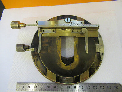Antique Carl Zeiss AG Brass Xy Pol Stage Rare Microscope Part