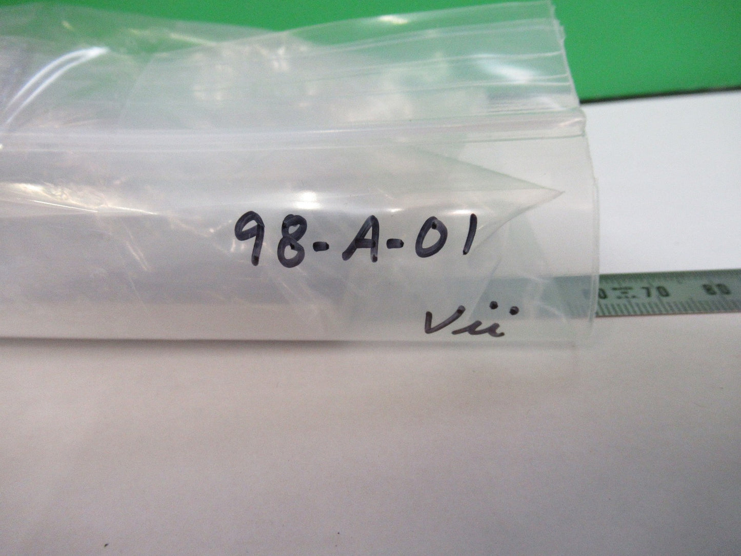 OPTICAL GLASS PRISM MOUNTED [chipped] MICROSCOPE OPTICS PART AS PICTURED 98-A-01