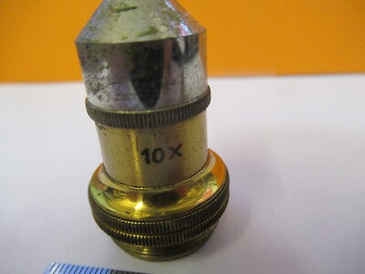 Objective Antique Brass Ernst Leitz 10X Optics Microscope Part