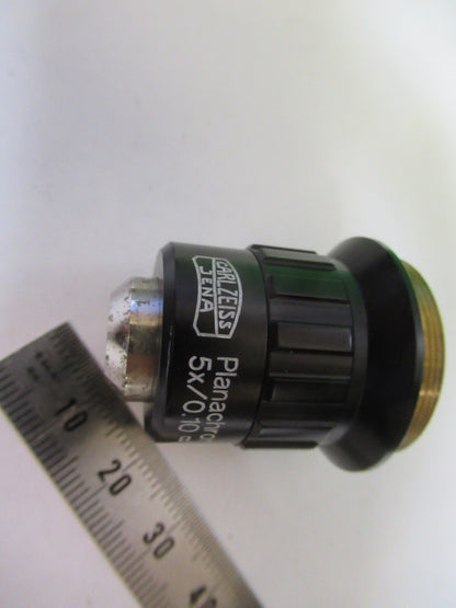 ZEISS JENA OBJECTIVE INFINITY 5X PLANACHROMAT GERMANY MICROSCOPE PART z1-b-54