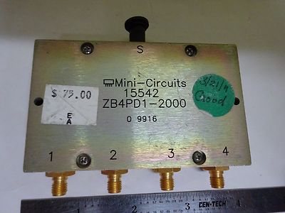 RF MICROWAVE FREQUENCY MINI CIRCUITS ZB4PD1-2000 SPLITTER AS IS BIN#X2-19