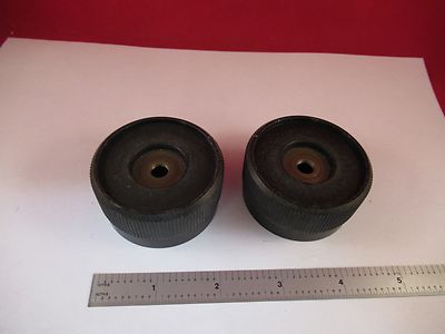 AS PICTURED PAIR MICROSCOPE PART KNOBS ZEISS GERMANY OPTICS BIN#F7-03