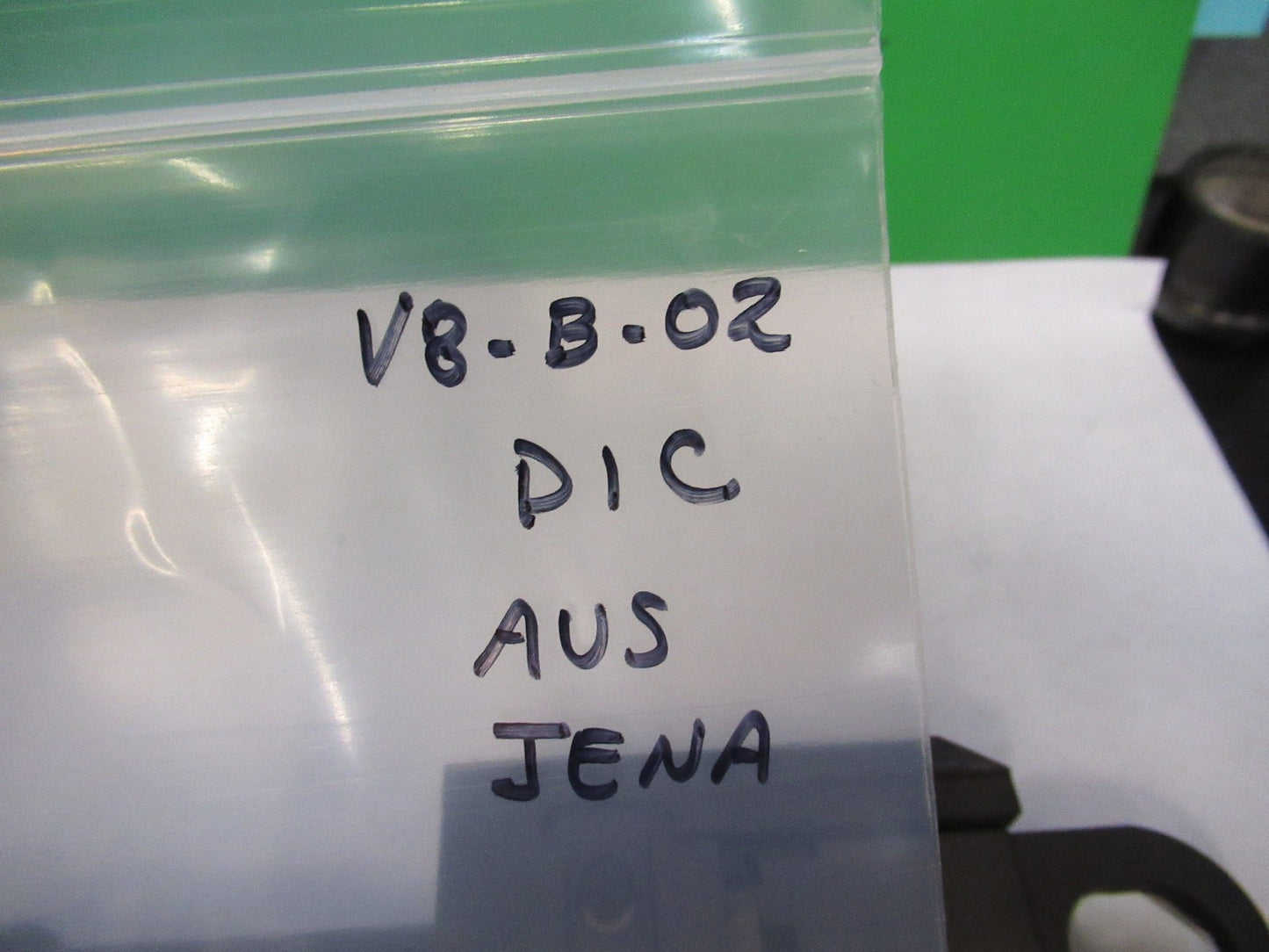 AUS JENA GERMANY DIC SLIDE OPTICS POLARIZER MICROSCOPE PART AS PICTURED V8-B-02