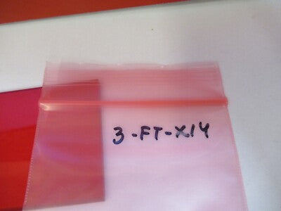 OPTICAL GLASS RED FILTER OPTICS 610nm AS PICTURED &3-FT-X14