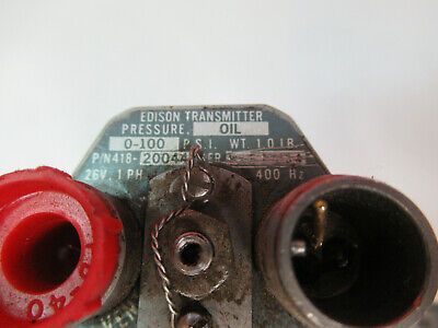 FOR PARTS EDISON TRANSMITTER 418-20044 AIRCRAFT PRESSURE OIL AS PICTURE Q1-FT-88