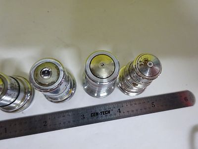LOT MICROSCOPE PART OBJECTIVE ASSORTED OPTICS BIN#X5-16