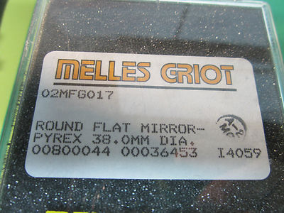 OPTICAL MELLES GRIOT FLAT MIRROR 38 mm DIAMETER LASER OPTICS BIN#A4