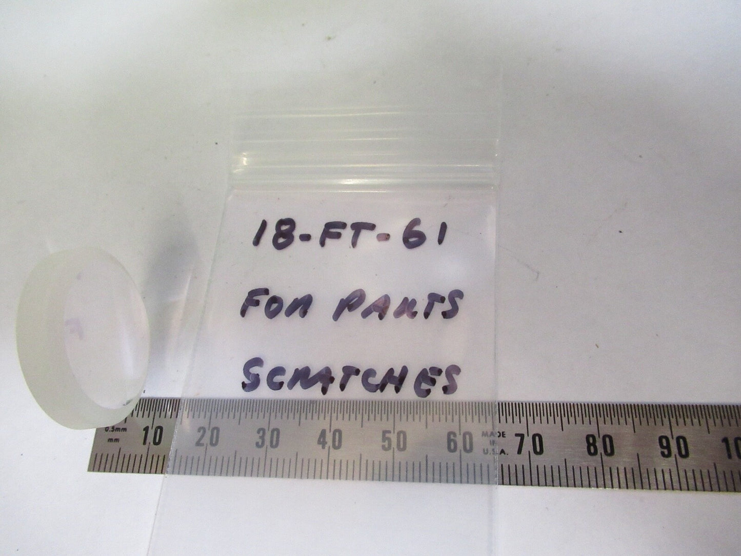 OPTICAL LENS coated mil spec for parts scratches OPTICS AS PICTURED 18-FT-61