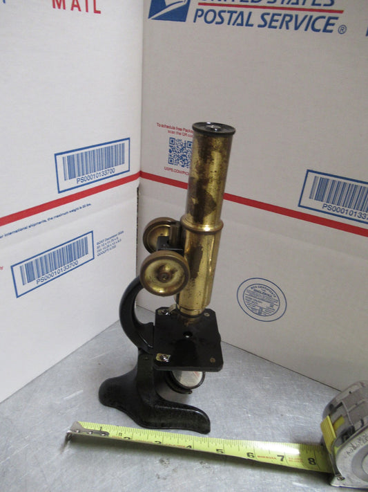 ANTIQUE BRASS MINIATURE PERFEKT RARE GERMAN MICROSCOPE AS PICTURED LOB