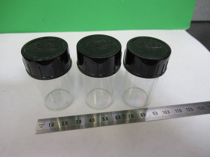 LEITZ LOT EMPTY PLASTIC OBJECTIVE CANISTER MICROSCOPE PART AS PICTURED X4-A-49