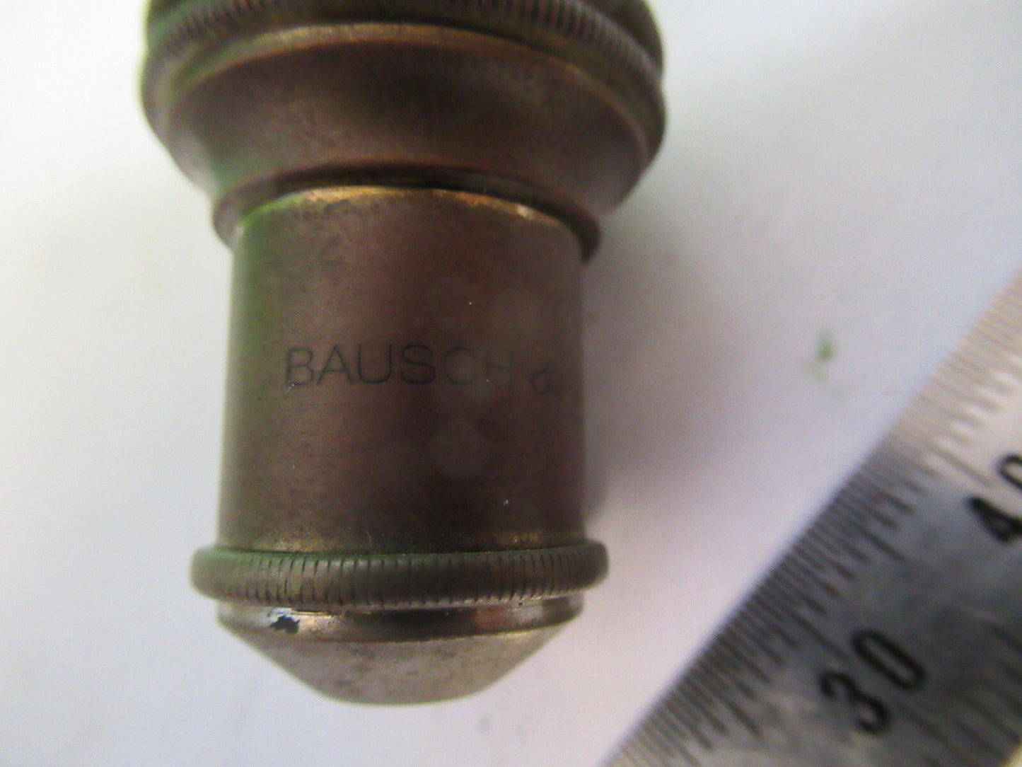 ANTIQUE BAUSCH LOMB BRASS OBJECTIVE 10X MICROSCOPE PART AS PICTURED &75-B-11