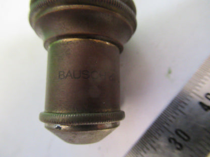 ANTIQUE BAUSCH LOMB BRASS OBJECTIVE 10X MICROSCOPE PART AS PICTURED &75-B-11