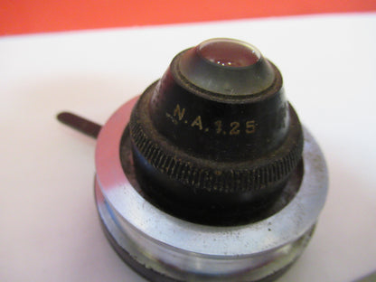 AO SPENCER ANTIQUE CONDENSER + IRIS OPTICS MICROSCOPE PART AS PICTURED T7-A-27