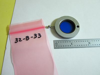 MICROSCOPE PART OLYMPUS BLUE FILTER OPTICS AS IS BIN#32-B-33
