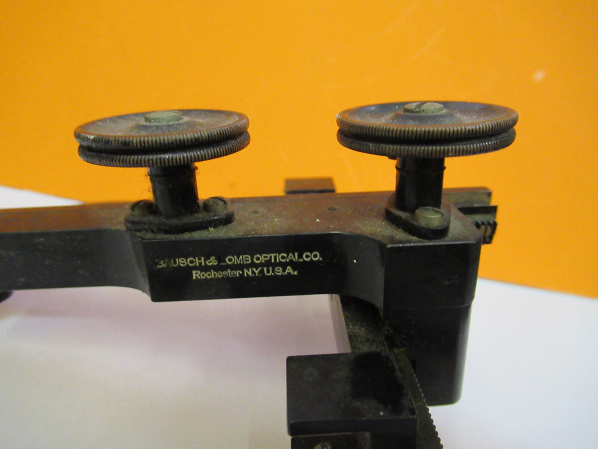 ANTIQUE XY CLIPS BAUSCH LOMB STAGE MICROSCOPE PART AS PICTURED Y4-A-120