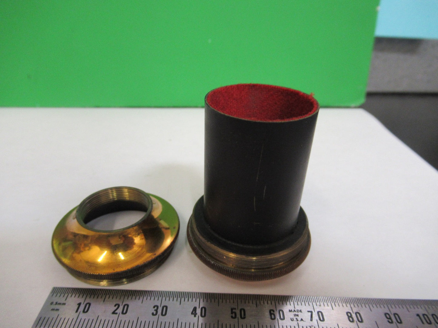 BAUSCH LOMB ANTIQUE BRASS TUBUS CROWN MICROSCOPE PART AS PICTURED Y4-FT-85