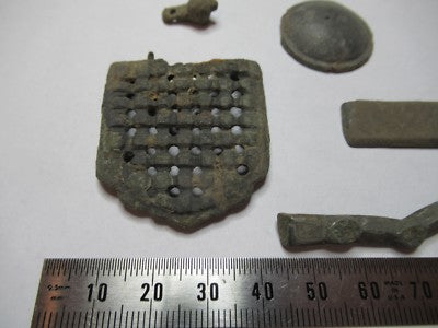 ANTIQUE BRASS BRONZE LOT MEDIEVAL ??? from EUROPE BOG FIND AS PICTURED &3-DT-08