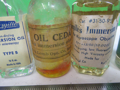 Lot Immersion Oil Bottle Bausch & Lomb Antique Microscope Part