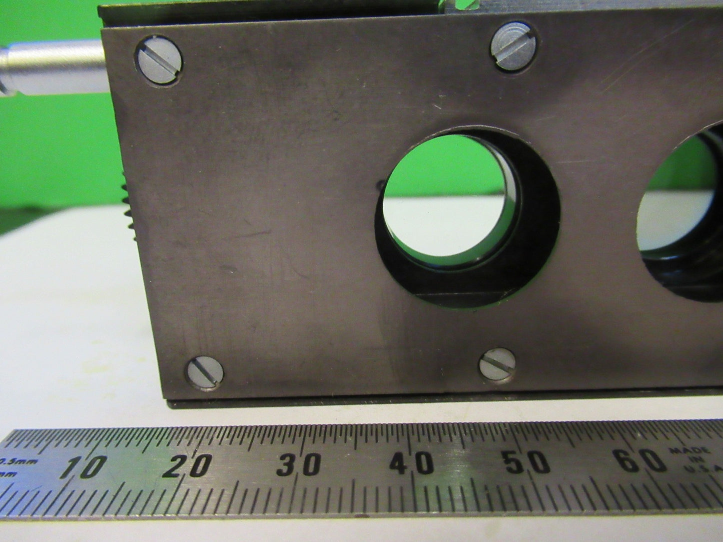 AUS JENA GERMANY POL SLIDE POLARIZER OPTICS MICROSCOPE PART AS PICTURED T2-A-06