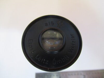 RARE LEITZ WETZLAR GERMANY EYEPIECE a15 OPTICS MICROSCOPE PART AS PIC &85-B-57