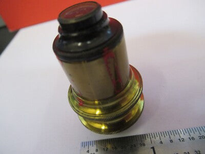 ANTIQUE BRASS HENRY CROUCH LONDON 1/4" OBJECTIVE MICROSCOPE AS PICTURED &Q1-A-11